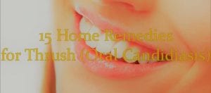 picture of a smile with caption home remedies for thrush
