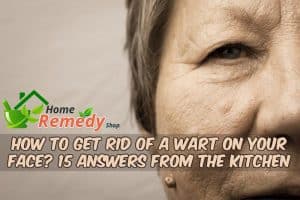 senior woman half face