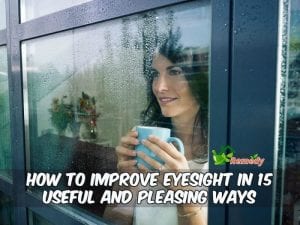 woman looking at window on rainy day