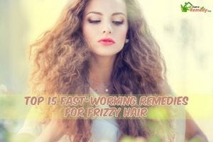 young woman with frizzy hair